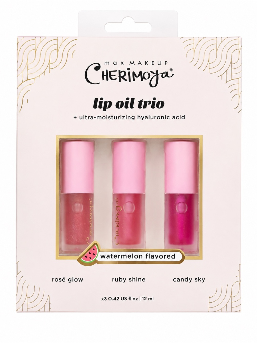 Cherimoya Lip Oil Trio — Pink Hydrating Shades